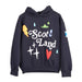 Kids Scotland 3D Puff Print Hoodie Navy – Children’s Hooded Sweatshirt - Heritage Of Scotland - 0 - 1 YEARS