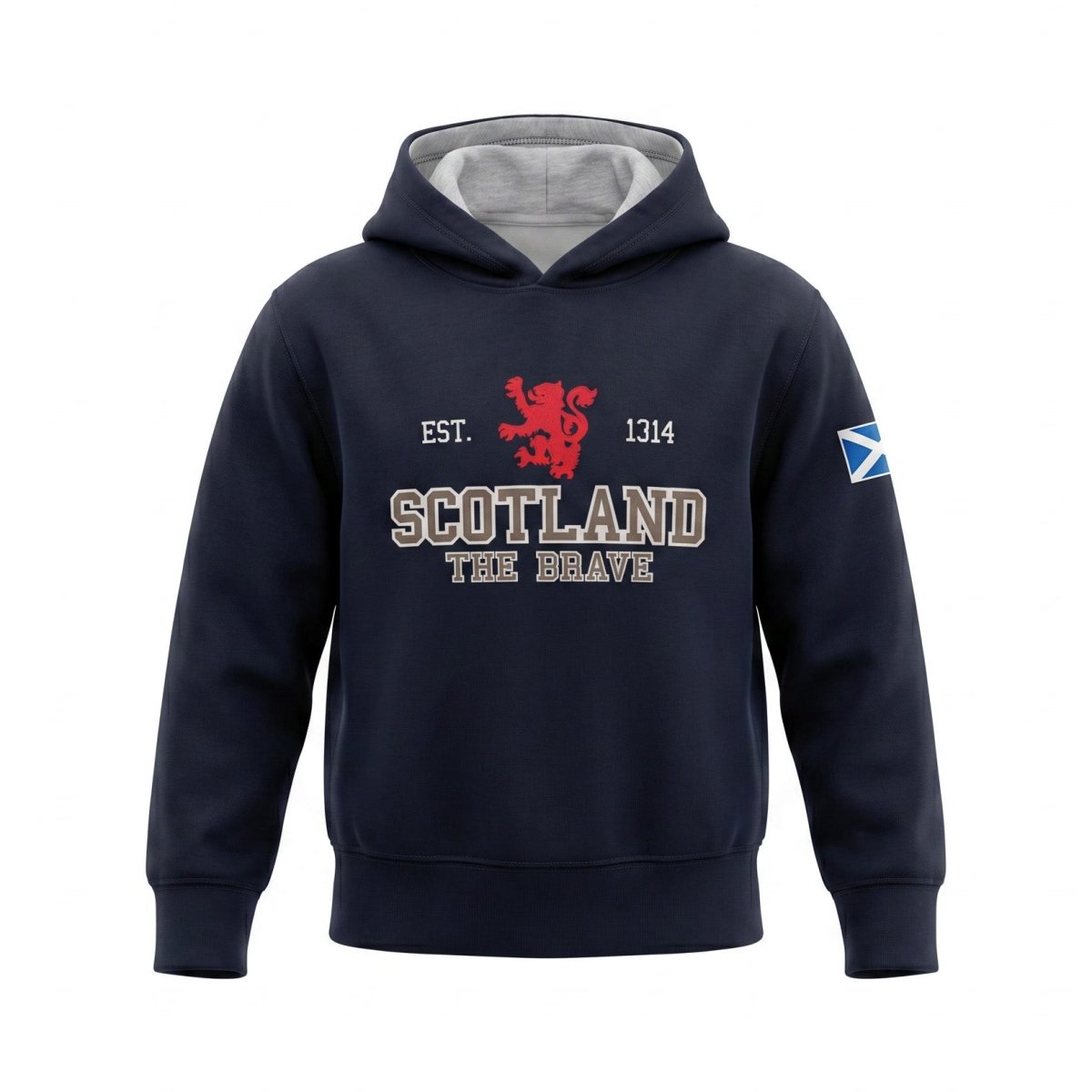 Kids Scotland Est 1314 The Brave Hoodie Navy - Heritage Of Scotland - 1 - 2 Years