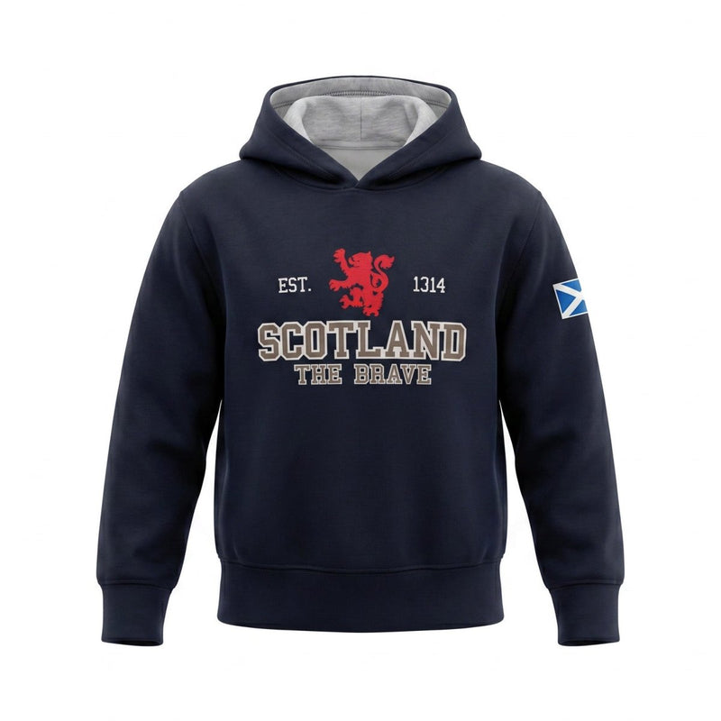 Kids Scotland Est 1314 The Brave Hoodie Navy - Heritage Of Scotland - 1 - 2 Years