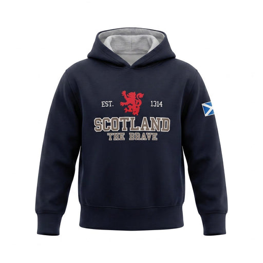 Kids Scotland Est 1314 The Brave Hoodie Navy - Heritage Of Scotland - 1 - 2 Years