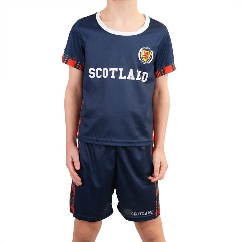 Kids Scotland Football Kit - Heritage Of Scotland - NAVY/RED