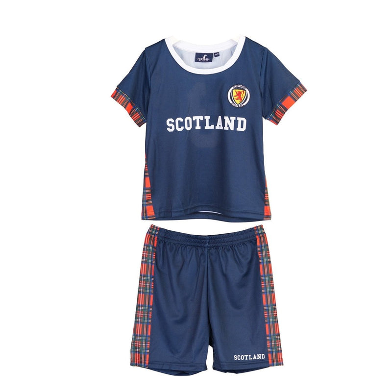 Kids Scotland Football Kit - Heritage Of Scotland - NAVY/RED