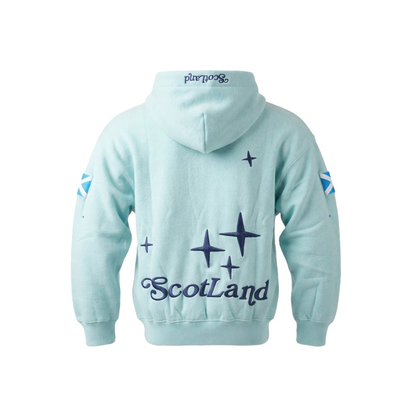 Kids Scotland Hoodie 3D Puff Printed - Sweatshirt with Saltire Design - Aqua - Heritage Of Scotland - 0 - 1 YEARS