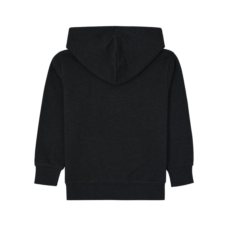 Kids Scotland Lion Tartan Hoodie - Heritage Of Scotland - CHARCOAL MARL/RED TARTAN