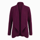 Ladies 100% Cashmere Ribbed Open Front Cardigan – Eminence - Heritage Of Scotland - XS