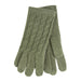 Ladies Cable Lambswool Mix Glove Olive - Heritage Of Scotland - OLIVE