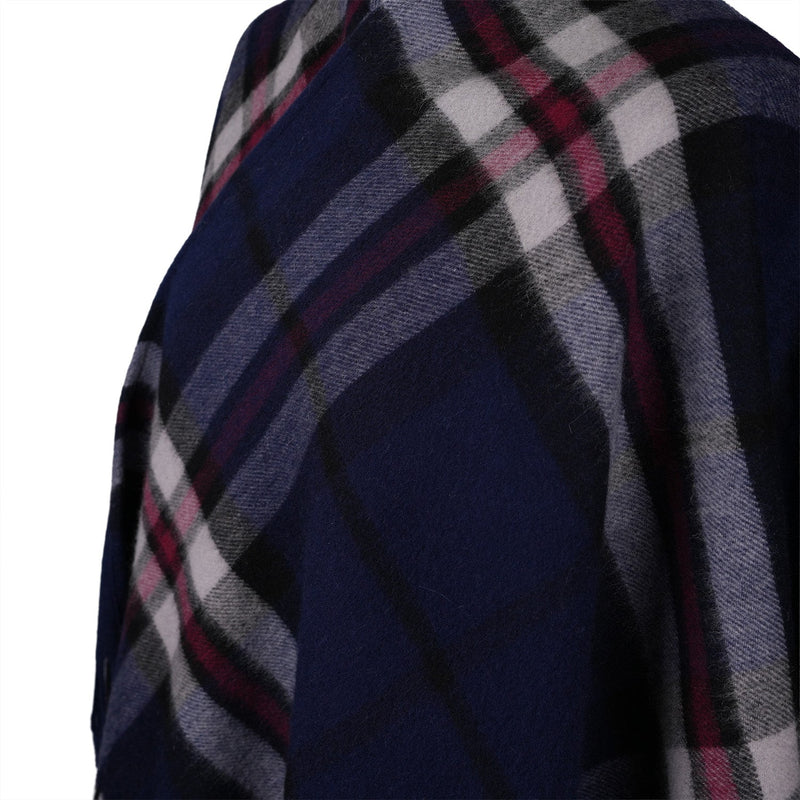 Ladies Cashmere Tartan Mini Cape Thomson Navy - Heritage Of Scotland - THOMSON NAVY