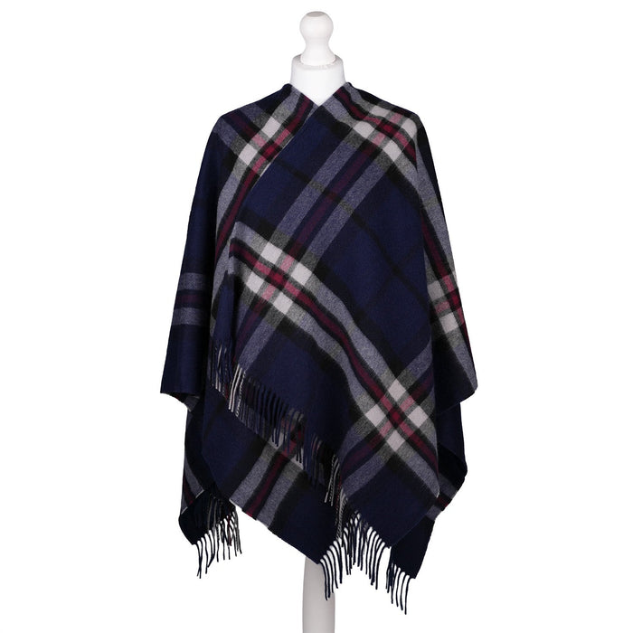 Ladies Cashmere Tartan Mini Cape Thomson Navy - Heritage Of Scotland - THOMSON NAVY