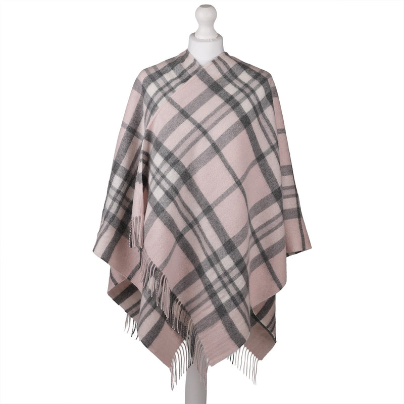 Ladies Cashmere Tartan Mini Cape Thomson Pink - Heritage Of Scotland - THOMSON PINK
