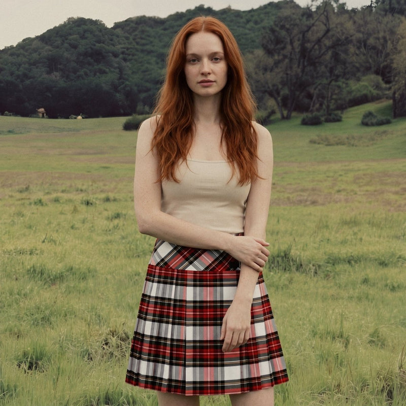 Ladies Deluxe Billie Kilted Skirt Stewart Dress - Heritage Of Scotland - Stewart Dress