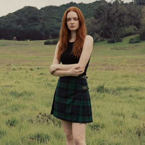 Ladies Deluxe Tartan Kilted Skirt Black Watch - Heritage Of Scotland - Black Watch