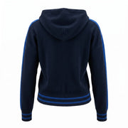 Ladies Edinburgh Lion Cropped Hoodie – Navy Tartan Pullover - Heritage Of Scotland - S