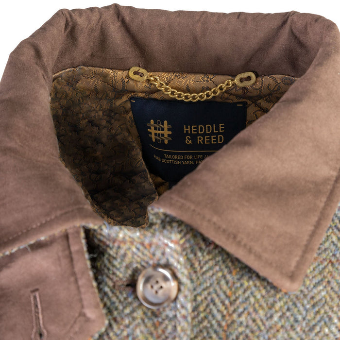 Ladies Erin Ht Field Coat Brown Herringbone - Heritage Of Scotland - BROWN HERRINGBONE