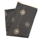 Ladies Grey Dandelion Print Reversible Cape Wrap - DARK GREY - Heritage Of Scotland -