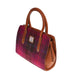 Ladies Ht Leather Hand Bag Cerise Check / Tan - Heritage Of Scotland - CERISE CHECK / TAN