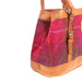 Ladies Ht Leather Hand Bag Cerise Check / Tan - Heritage Of Scotland - CERISE CHECK / TAN