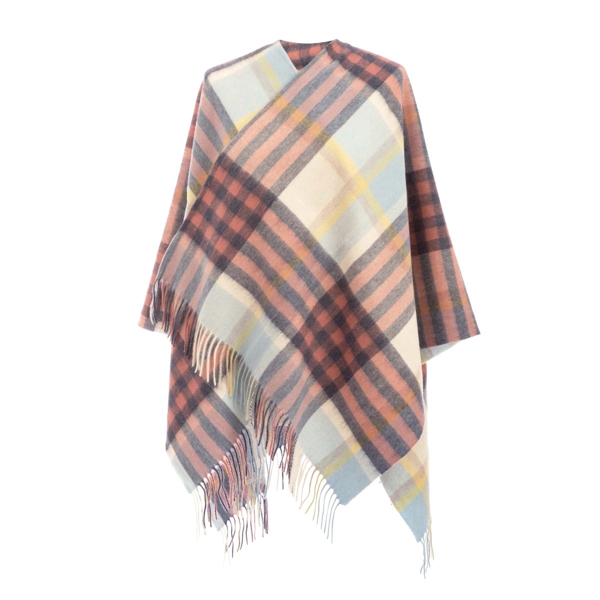Ladies Mini Cape Edinburgh 100% Lambswool - Pastel Pink - Heritage Of Scotland -