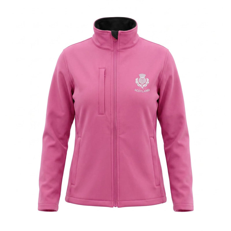 Ladies Scotland Thistle Softshell Jacket – Pink - Heritage Of Scotland - MAGENTA / S