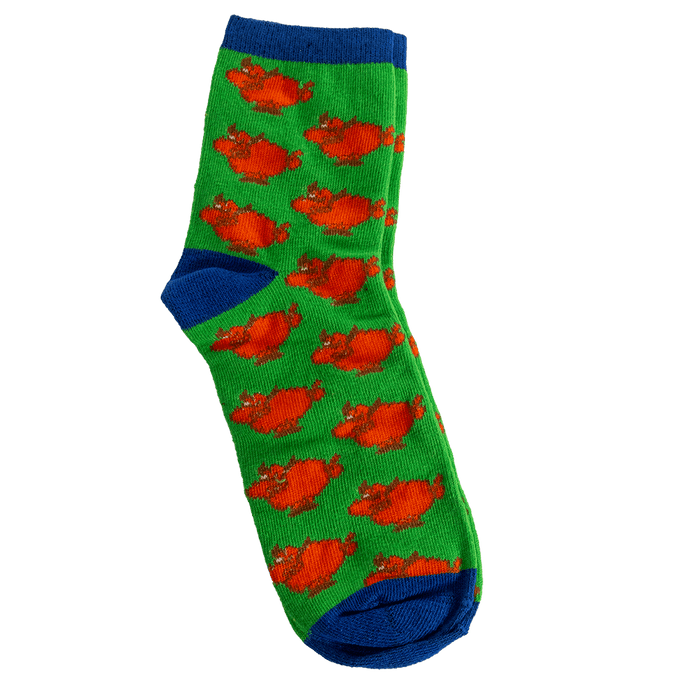 Ladies Scottish Socks – Highland Coo or Pink Multi Saltire (UK 4–7) - Heritage Of Scotland - Highland Coo