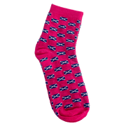 Ladies Scottish Socks – Highland Coo or Pink Multi Saltire (UK 4–7) - Heritage Of Scotland - Multi Saltire