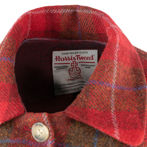 Ladies Vivienne Harris Tweed Poncho Ha222 - A1 Red Check - Heritage Of Scotland - HA222 - A1 RED CHECK