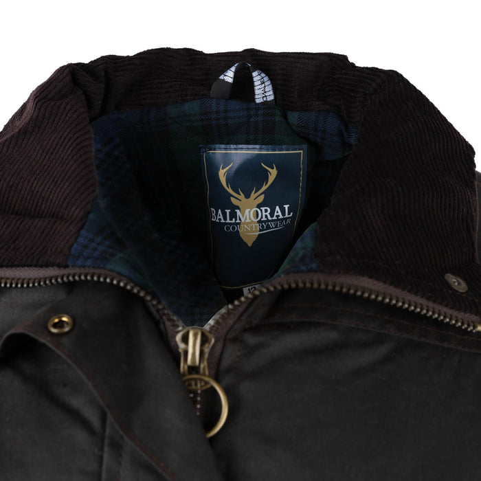 Ladies Wax Jacket Brown - Heritage Of Scotland - BROWN