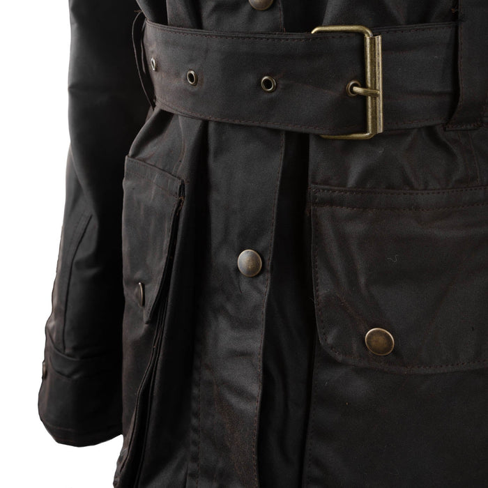 Ladies Wax Jacket Brown - Heritage Of Scotland - BROWN
