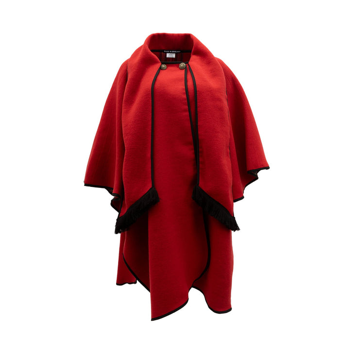 Ladies Wool Blend Reversible Cape Red/Royal Stewart - Heritage Of Scotland - RED/ROYAL STEWART