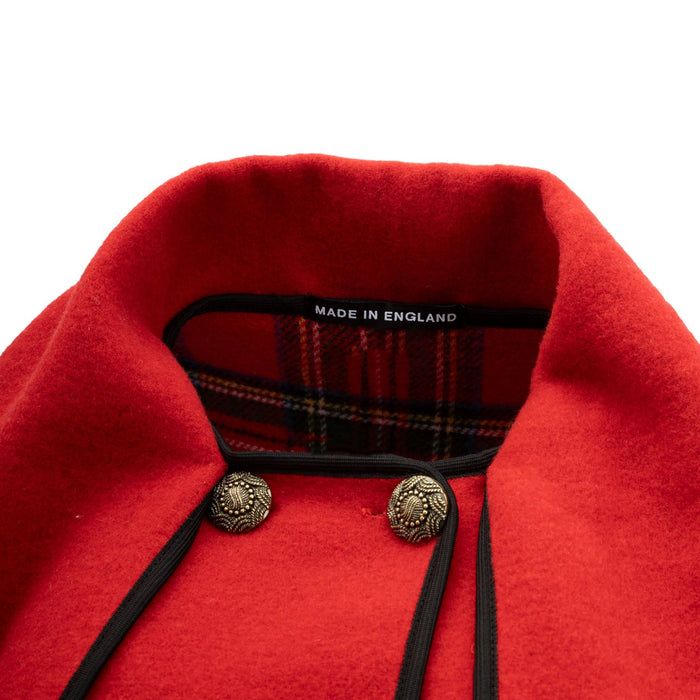 Ladies Wool Blend Reversible Cape Red/Royal Stewart - Heritage Of Scotland - RED/ROYAL STEWART