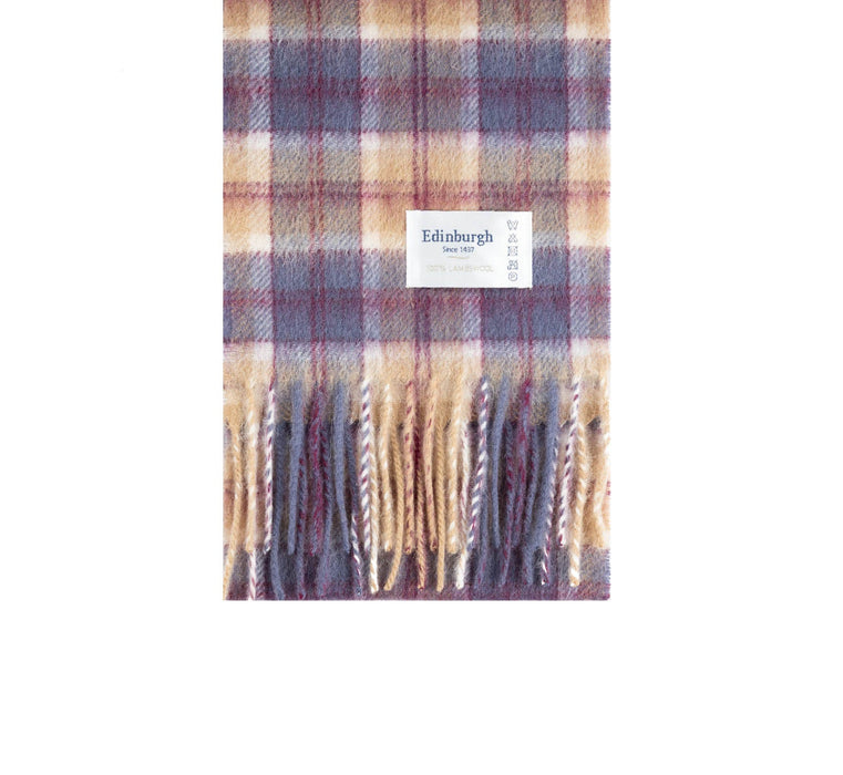 Lambswool Tartan Mini Scarf Bannockbane Navy - Heritage Of Scotland - BANNOCKBANE NAVY