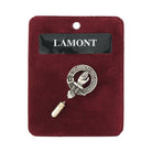 Lamont Clan Badge, Kilt Pin, Lapel Pin, Cufflinks, Keyring/Key Fob & Gift Set — Fine Pewter by Art Pewter — Made in Scotland (Shiny Finish) - Heritage Of Scotland - Lapel Pin