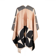 Leaf Super Soft Cape – Elegant Lightweight Wrap in Vibrant Colours - Heritage Of Scotland - BLACK MIX