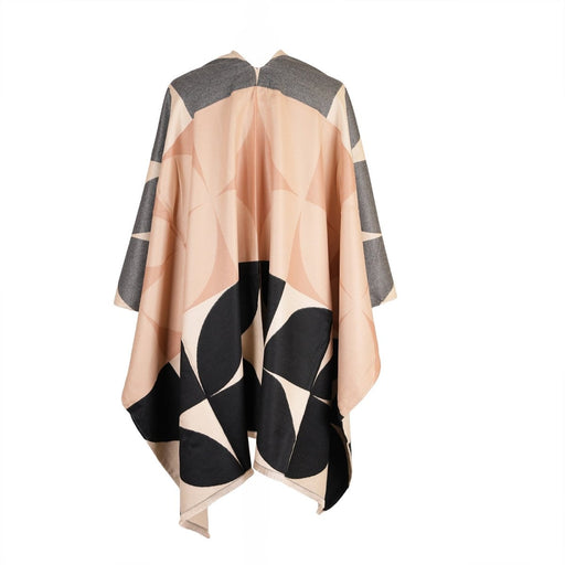 Leaf Super Soft Cape – Elegant Lightweight Wrap in Vibrant Colours - Heritage Of Scotland - BLACK MIX