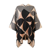 Leaf Super Soft Cape – Elegant Lightweight Wrap in Vibrant Colours - Heritage Of Scotland - BLACK MIX