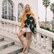 Leaf Super Soft Cape – Elegant Lightweight Wrap in Vibrant Colours - Heritage Of Scotland - OLIVE MIX