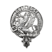 Leslie Clan Badge, Kilt Pin, Lapel Pin, Cufflinks, Keyring/Key Fob & Gift Set — Fine Pewter by Art Pewter — Made in Scotland (Shiny Finish) - Heritage Of Scotland - Badge