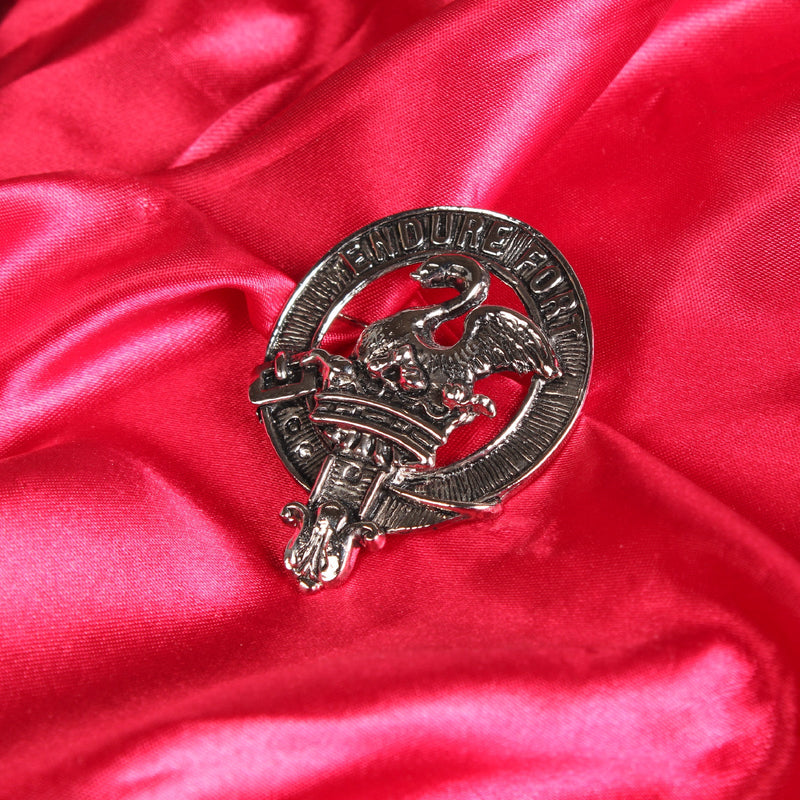 Lindsay Clan Badge, Kilt Pin, Lapel Pin, Cufflinks, Keyring/Key Fob & Gift Set — Fine Pewter by Art Pewter — Made in Scotland (Shiny Finish) - Heritage Of Scotland - Badge