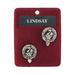 Lindsay Clan Badge, Kilt Pin, Lapel Pin, Cufflinks, Keyring/Key Fob & Gift Set — Fine Pewter by Art Pewter — Made in Scotland (Shiny Finish) - Heritage Of Scotland - Cufflinks