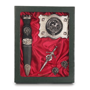 Lindsay Clan Badge, Kilt Pin, Lapel Pin, Cufflinks, Keyring/Key Fob & Gift Set — Fine Pewter by Art Pewter — Made in Scotland (Shiny Finish) - Heritage Of Scotland - Gift Set