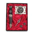 Lindsay Clan Badge, Kilt Pin, Lapel Pin, Cufflinks, Keyring/Key Fob & Gift Set — Fine Pewter by Art Pewter — Made in Scotland (Shiny Finish) - Heritage Of Scotland - Gift Set