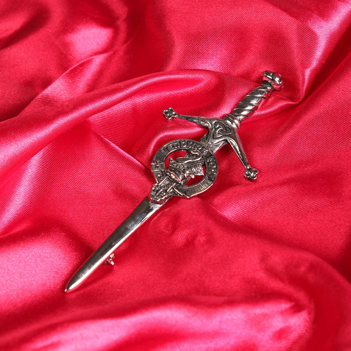 Lindsay Clan Badge, Kilt Pin, Lapel Pin, Cufflinks, Keyring/Key Fob & Gift Set — Fine Pewter by Art Pewter — Made in Scotland (Shiny Finish) - Heritage Of Scotland - Kilt Pin