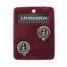 Livingstone Clan Badge, Kilt Pin, Lapel Pin, Cufflinks, Keyring/Key Fob & Gift Set — Fine Pewter by Art Pewter — Made in Scotland (Shiny Finish) - Heritage Of Scotland - Cufflinks