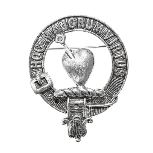 Logan Clan Badge, Kilt Pin, Lapel Pin, Cufflinks, Keyring/Key Fob & Gift Set — Fine Pewter by Art Pewter — Made in Scotland (Shiny Finish) - Heritage Of Scotland - Badge