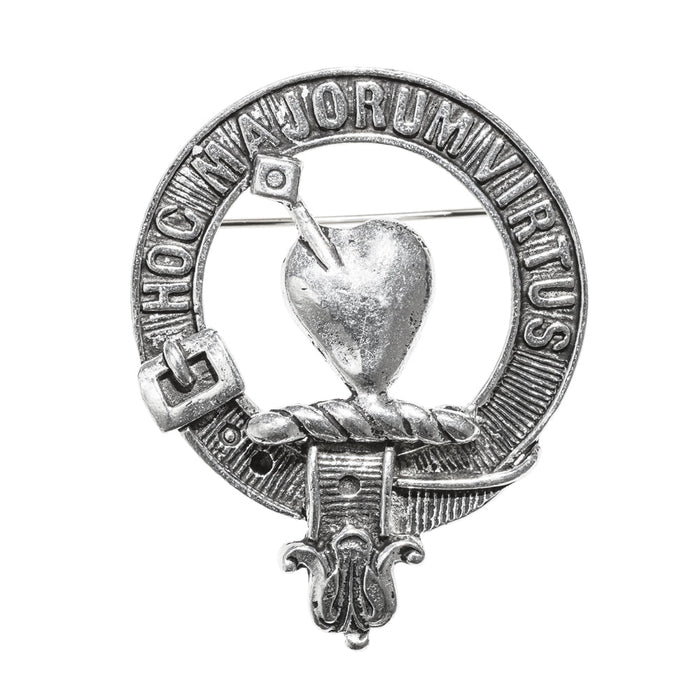 Logan Clan Badge, Kilt Pin, Lapel Pin, Cufflinks, Keyring/Key Fob & Gift Set — Fine Pewter by Art Pewter — Made in Scotland (Shiny Finish) - Heritage Of Scotland - Badge