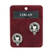 Logan Clan Badge, Kilt Pin, Lapel Pin, Cufflinks, Keyring/Key Fob & Gift Set — Fine Pewter by Art Pewter — Made in Scotland (Shiny Finish) - Heritage Of Scotland - Cufflinks