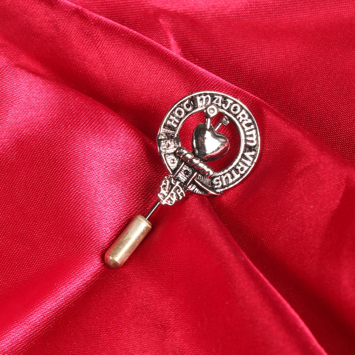 Logan Clan Badge, Kilt Pin, Lapel Pin, Cufflinks, Keyring/Key Fob & Gift Set — Fine Pewter by Art Pewter — Made in Scotland (Shiny Finish) - Heritage Of Scotland - Lapel Pin