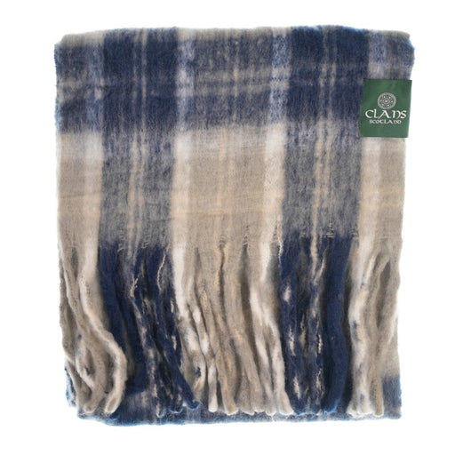 Luxuriously Soft Lightweight Plaid Scarf with Long Fringes – Elegant Draped Wrap - Heritage Of Scotland - BANNOCKBANE SILVER