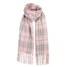 Luxuriously Soft Lightweight Plaid Scarf with Long Fringes – Elegant Draped Wrap - Heritage Of Scotland - THOMSON PINK