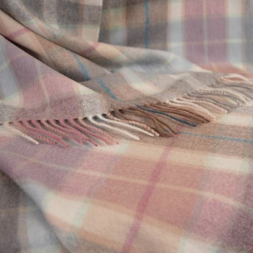 Luxury 100% Cashmere Blanket - Heritage Of Scotland - BUCHANAN MIX GREY
