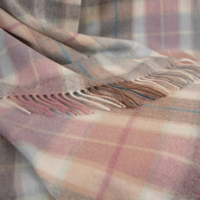 Luxury 100% Cashmere Blanket - Heritage Of Scotland - BUCHANAN MIX GREY